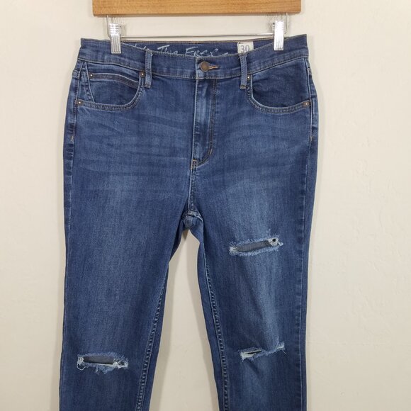 We The Free People Cropped Distressed Jeans Blue Size 30 - Picture 2 of 8